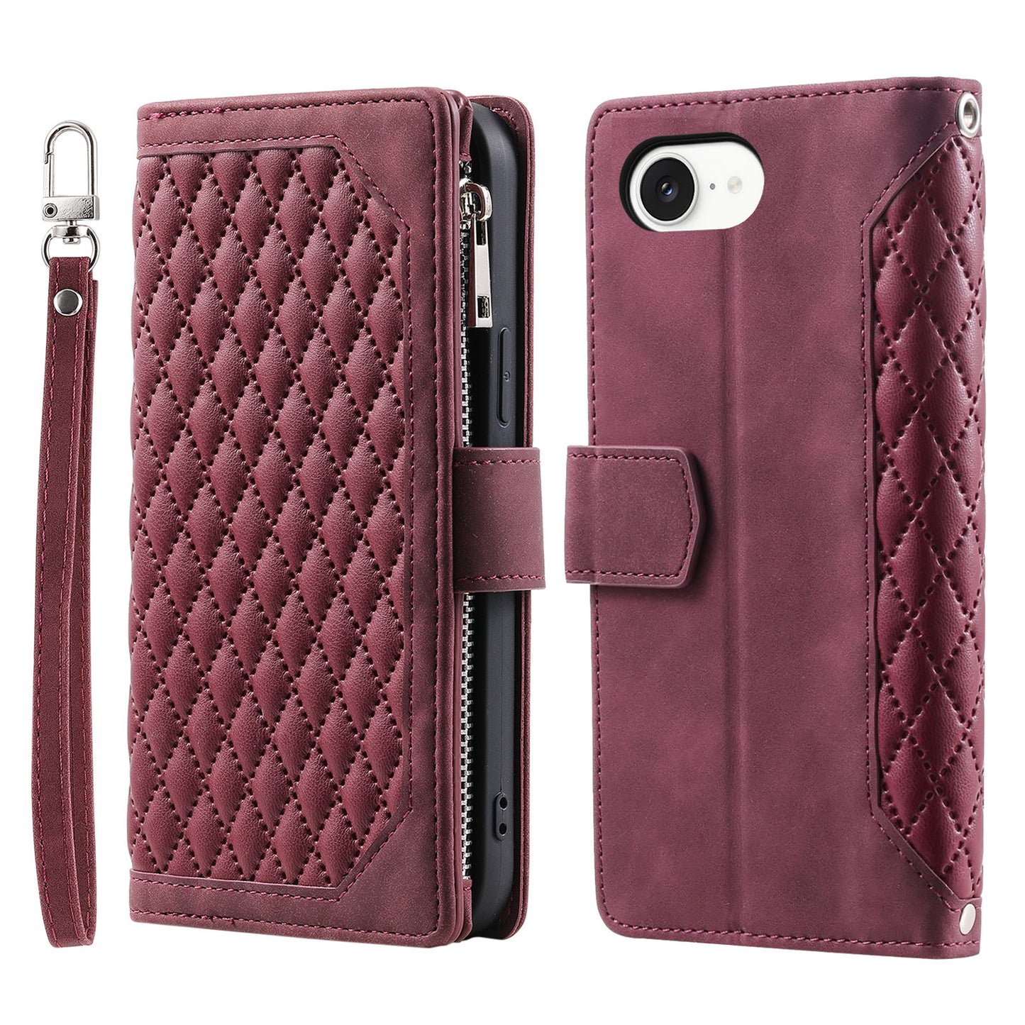 New Zipper Wallet Leather Phone Case for iPhone 16/16e/16 Pro/16 Plus/16 Pro Max