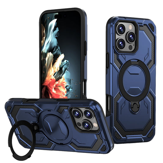 New [Military Grade Drop Tested][Fit for MagSafe] [Built-in Stand] Slim Soft Edge Case for iPhone