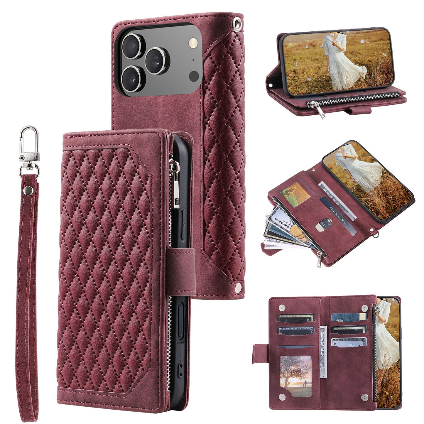 New Zipper Wallet Leather Phone Case for iPhone 17/17 Pro/17 Pro Max
