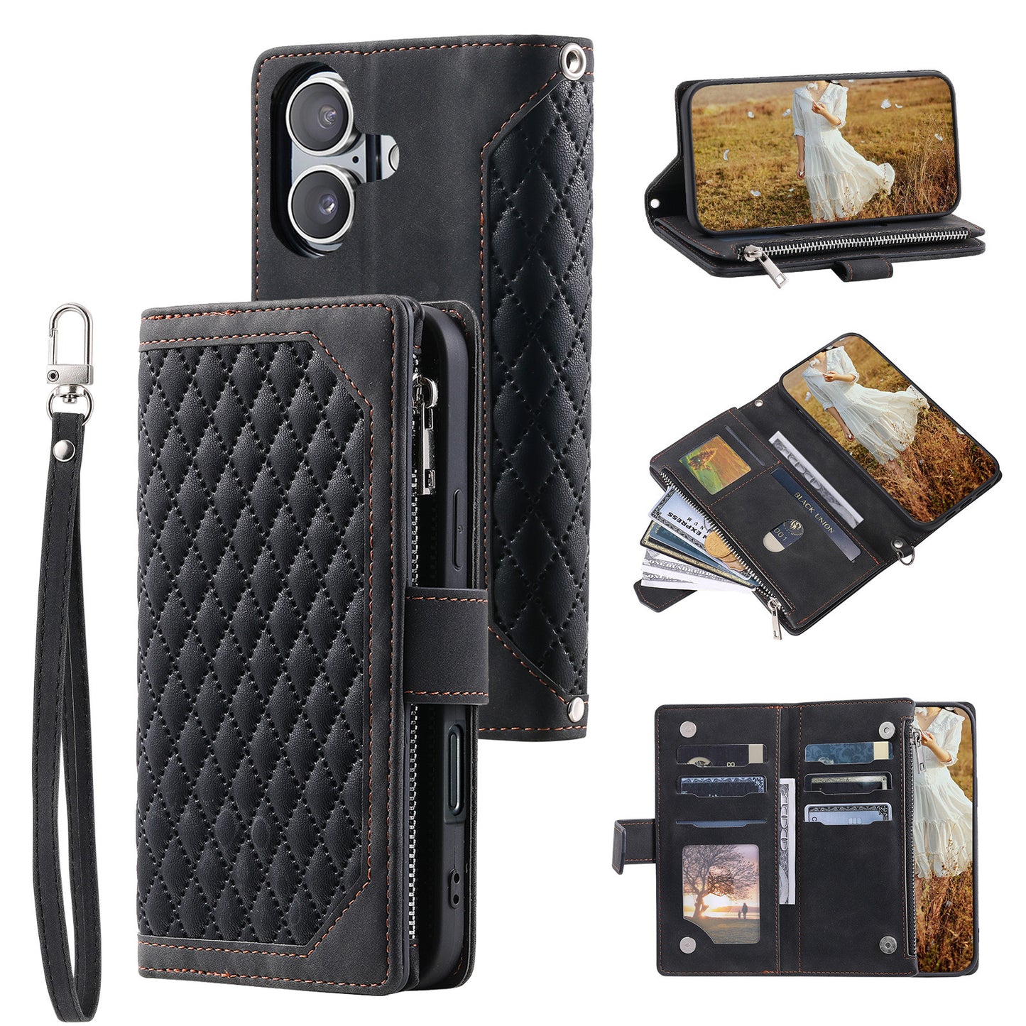 New Zipper Wallet Leather Phone Case for iPhone 17/17 Pro/17 Pro Max