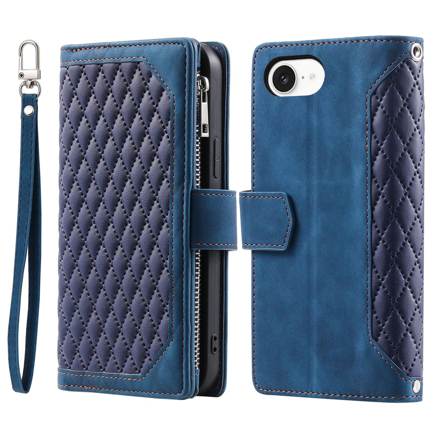 New Zipper Wallet Leather Phone Case for iPhone 16/16e/16 Pro/16 Plus/16 Pro Max
