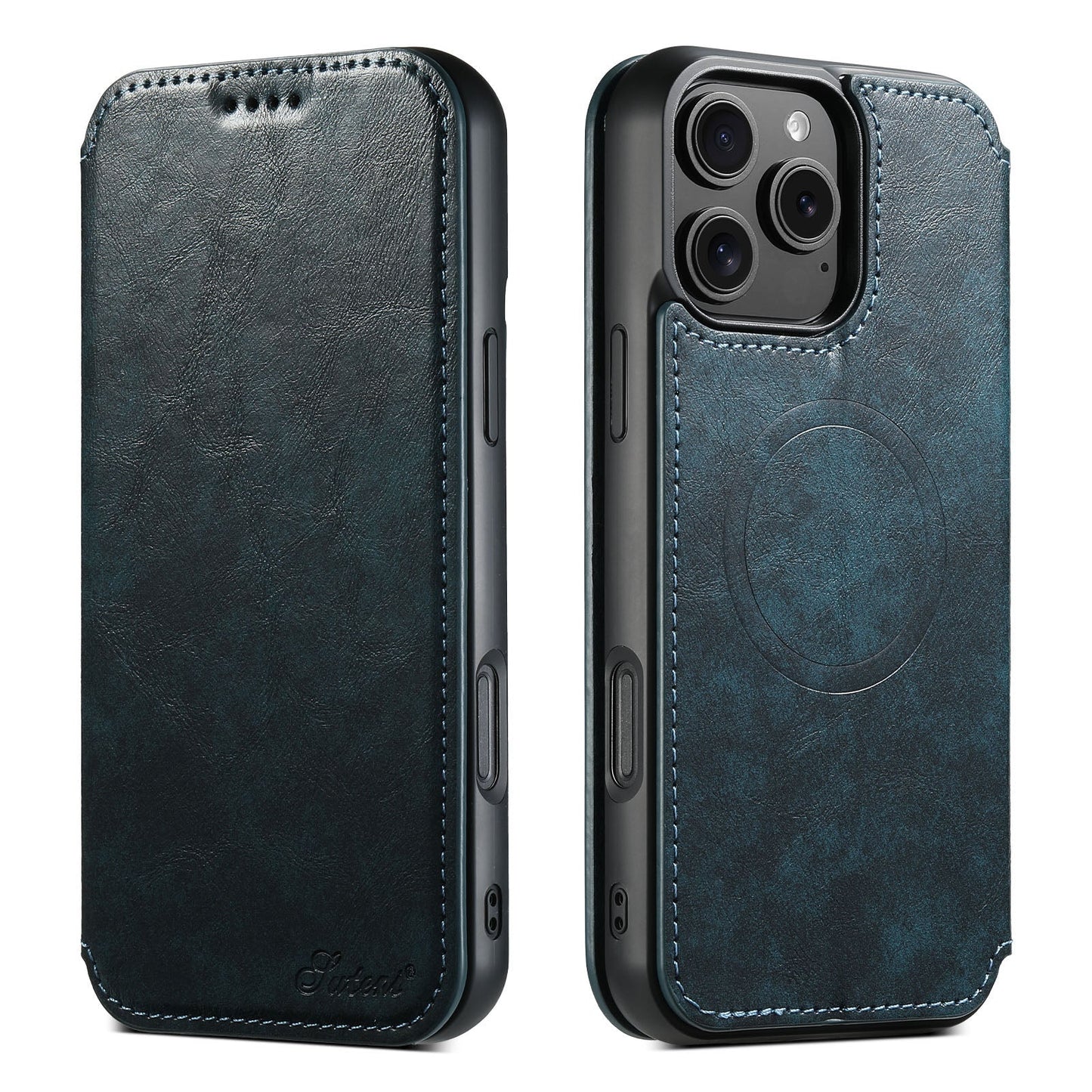 New Leather Card Holder Wireless Charging Phone Case for iPhone 16 Pro Max