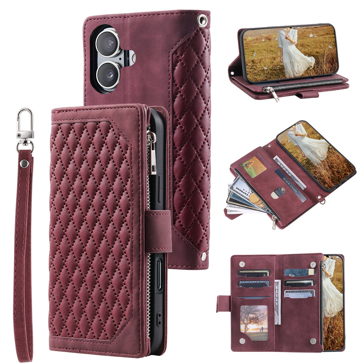 New Zipper Wallet Leather Phone Case for iPhone 17/17 Pro/17 Pro Max